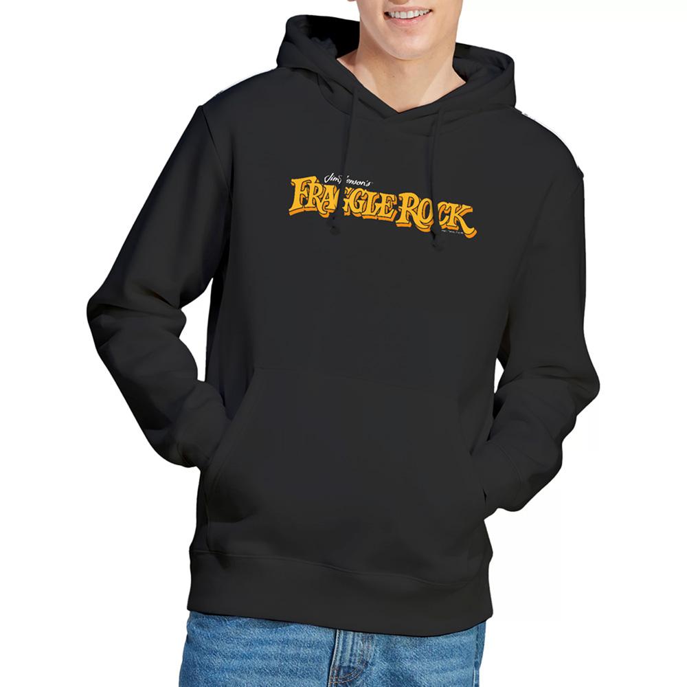 Black - Back - Fraggle Rock Unisex Adult Rock Logo Hoodie