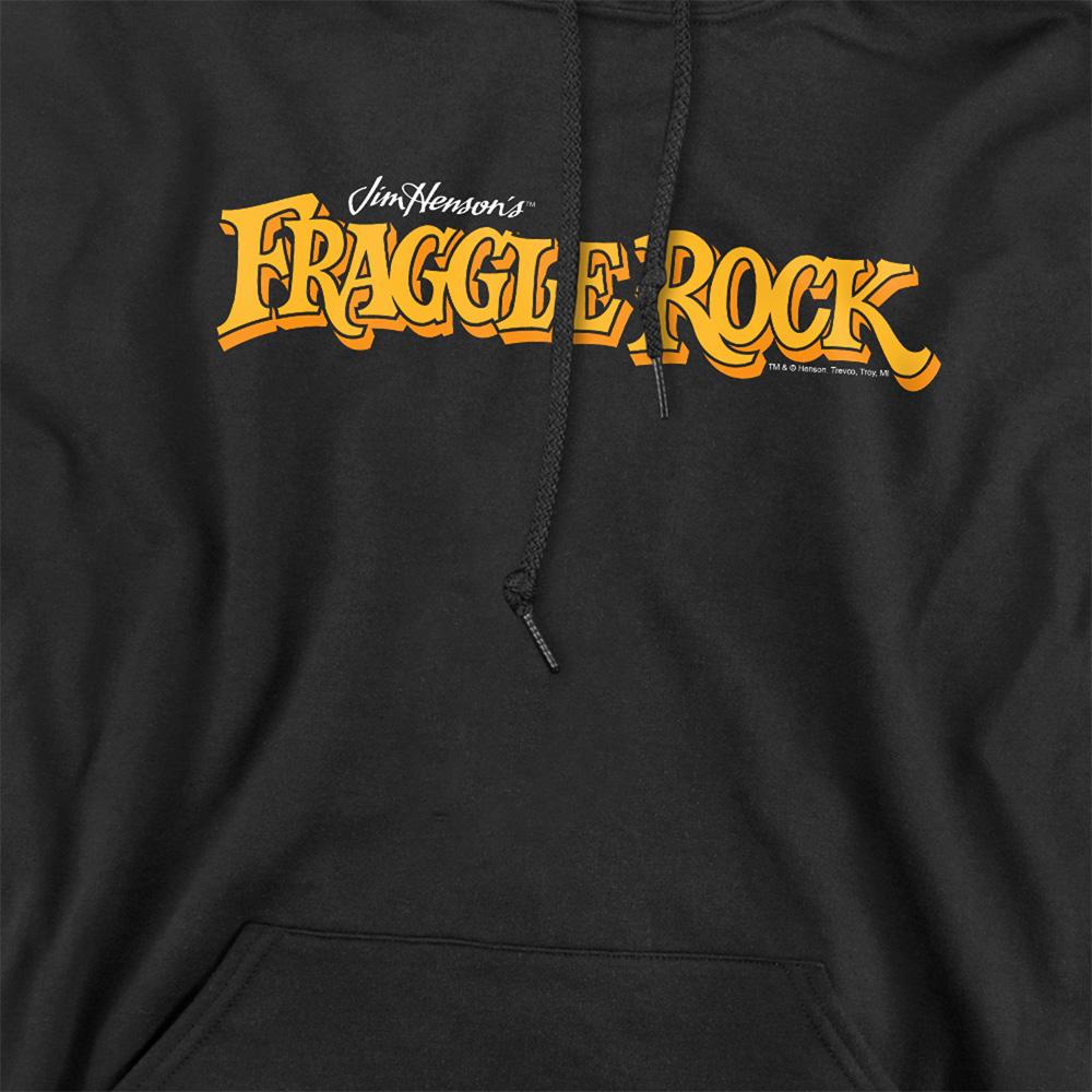 Black - Side - Fraggle Rock Unisex Adult Rock Logo Hoodie