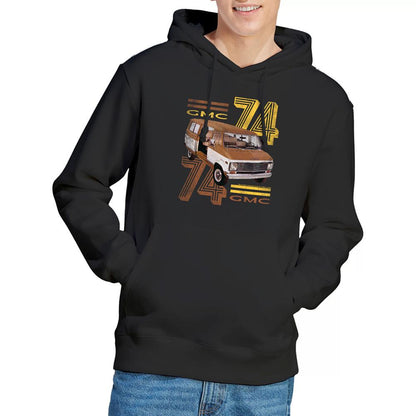 Black - Back - GMC Unisex Adult 74 Hoodie