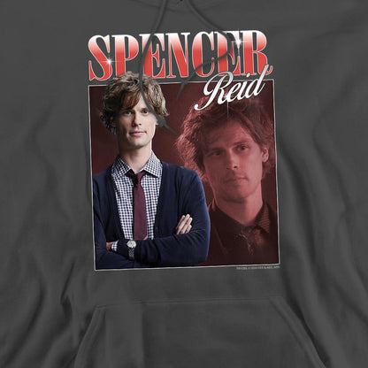 Charcoal - Back - Criminal Minds Unisex Adult Bootleg Spencer Reid Hoodie