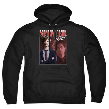 Black - Front - Criminal Minds Unisex Adult Bootleg Spencer Reid Hoodie