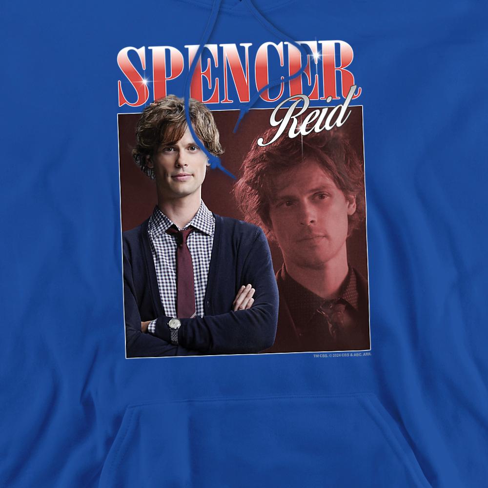Royal Blue - Back - Criminal Minds Unisex Adult Bootleg Spencer Reid Hoodie