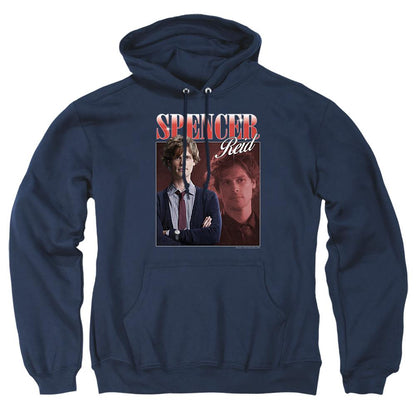 Navy - Front - Criminal Minds Unisex Adult Bootleg Spencer Reid Hoodie