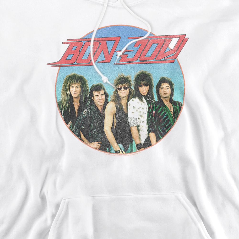 White - Back - Bon Jovi Unisex Adult Sphere Hoodie