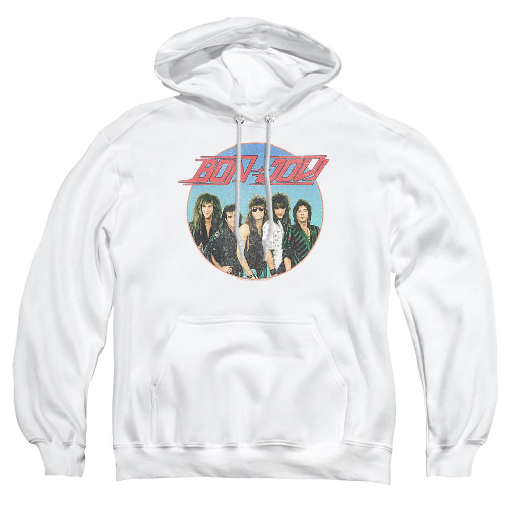 White - Front - Bon Jovi Unisex Adult Sphere Hoodie