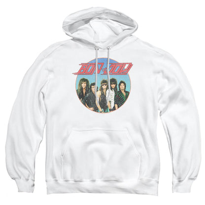 White - Front - Bon Jovi Unisex Adult Sphere Hoodie