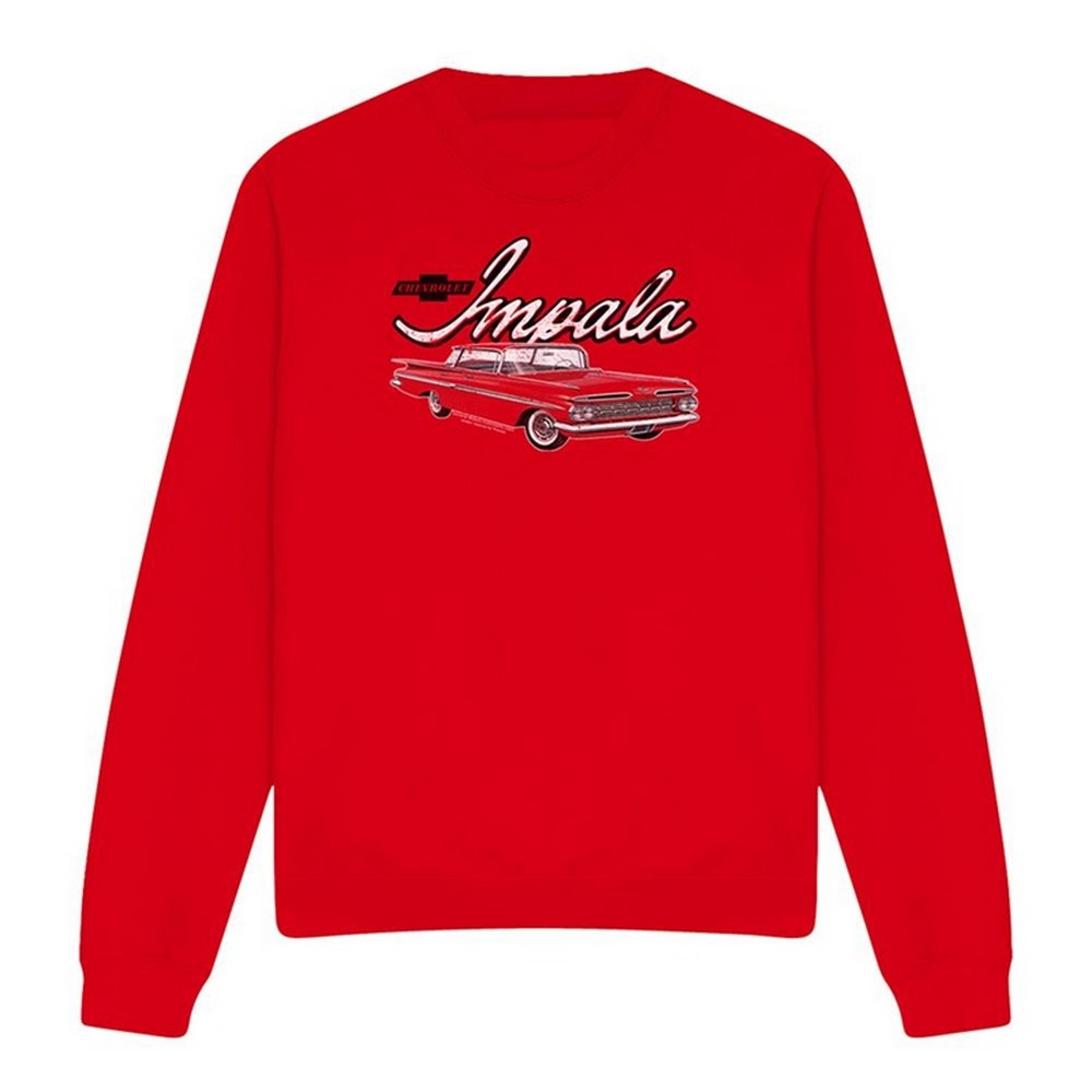 Red - Front - Chevrolet Unisex Adult Classic Impala Sweatshirt