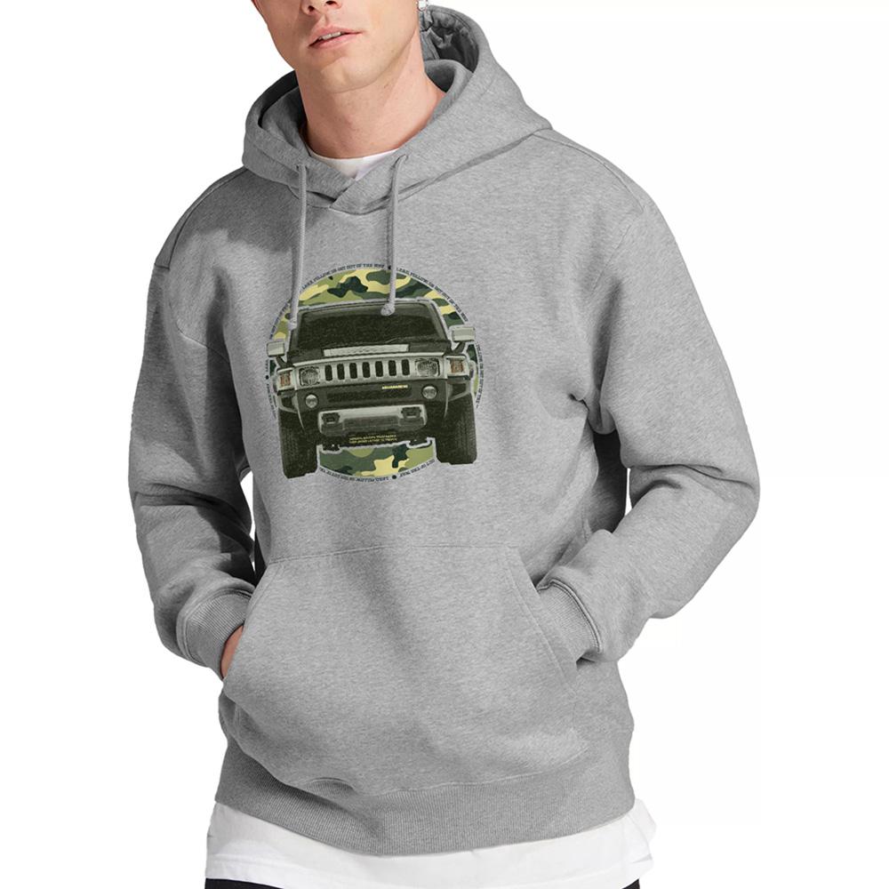 Athletic Heather - Back - Hummer Unisex Adult Lead Or Follow Hoodie