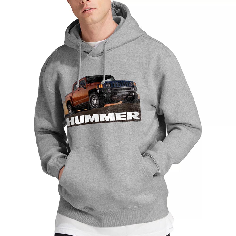 Athletic Heather - Back - Hummer Unisex Adult H3 Ad Hoodie