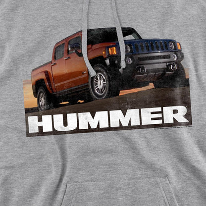 Athletic Heather - Side - Hummer Unisex Adult H3 Ad Hoodie