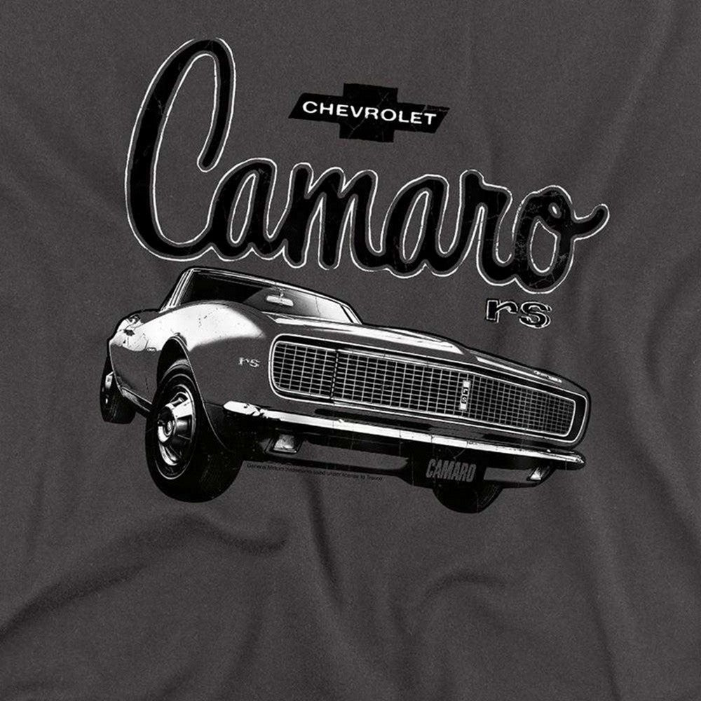 Charcoal - Side - Chevrolet Unisex Adult Script Car Long-Sleeved T-Shirt