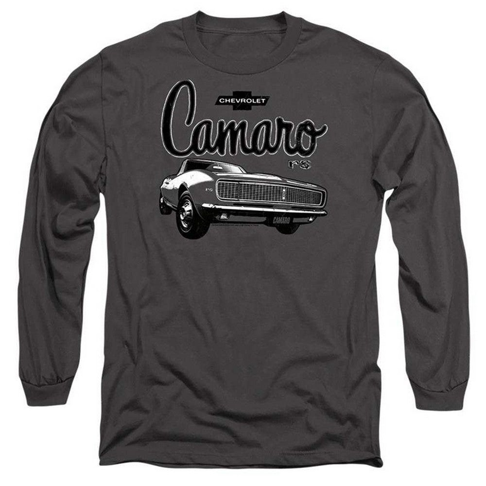 Charcoal - Front - Chevrolet Unisex Adult Script Car Long-Sleeved T-Shirt