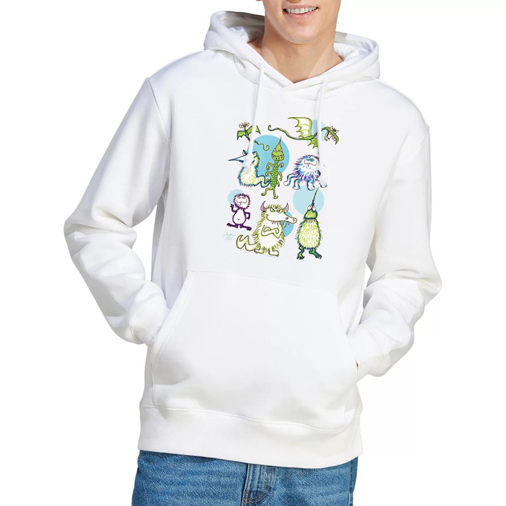 White - Back - Jim Henson Unisex Adult Monster Doodles Hoodie