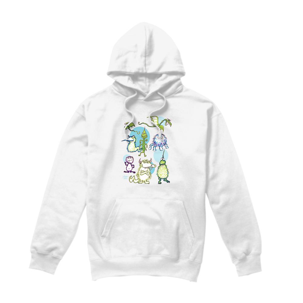 White - Front - Jim Henson Unisex Adult Monster Doodles Hoodie