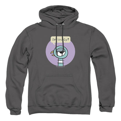 Charcoal - Front - The Pigeon Unisex Adult Seriously Hoodie