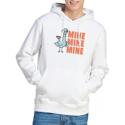White - Back - The Pigeon Unisex Adult Hot Dogs Hoodie