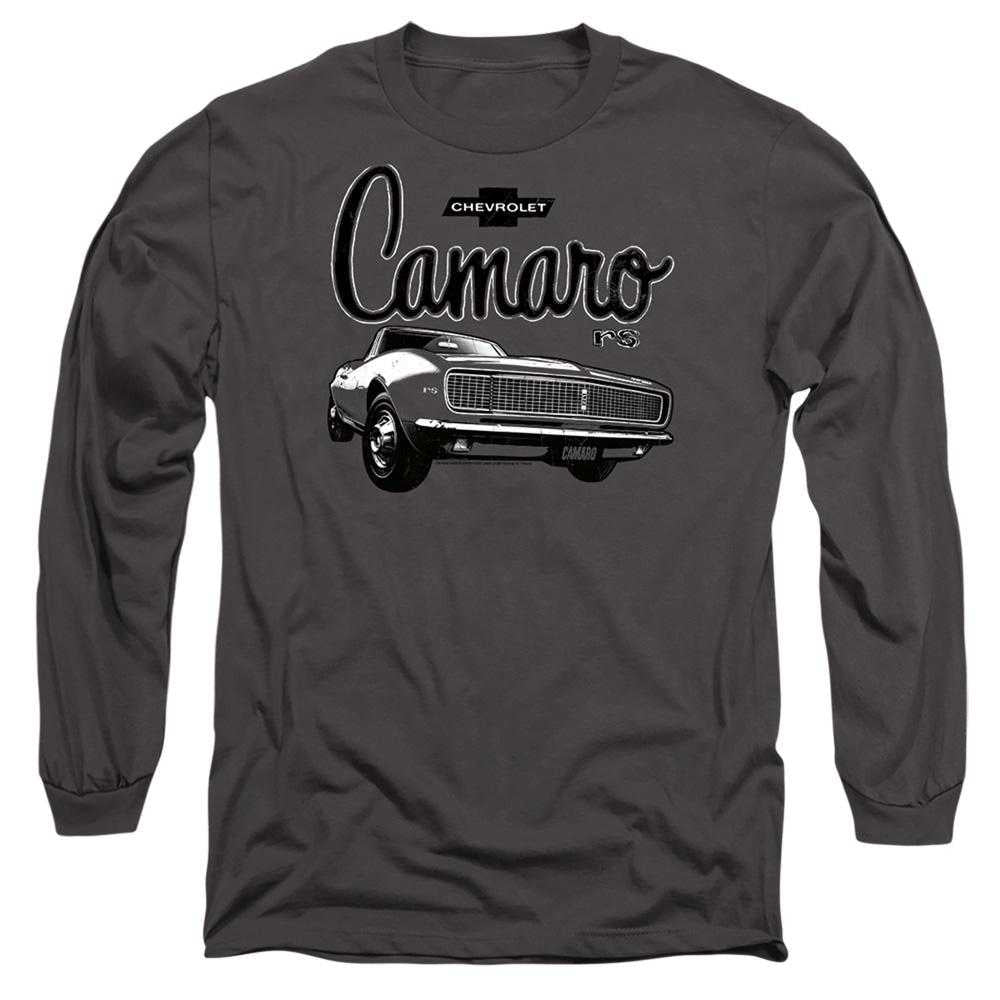 Charcoal - Front - Chevrolet Unisex Adult Script Car Long-Sleeved T-Shirt