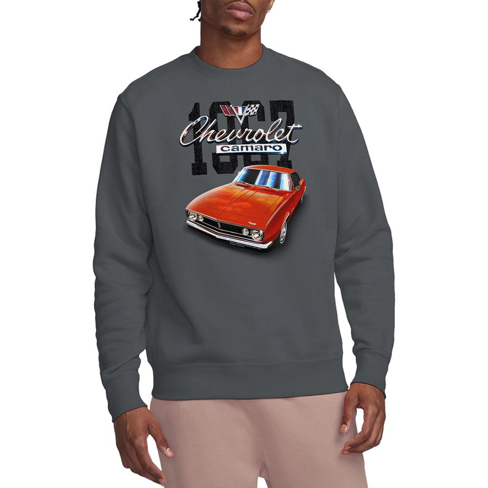 Charcoal - Back - Chevrolet Unisex Adult Classic Camaro Heather Sweatshirt