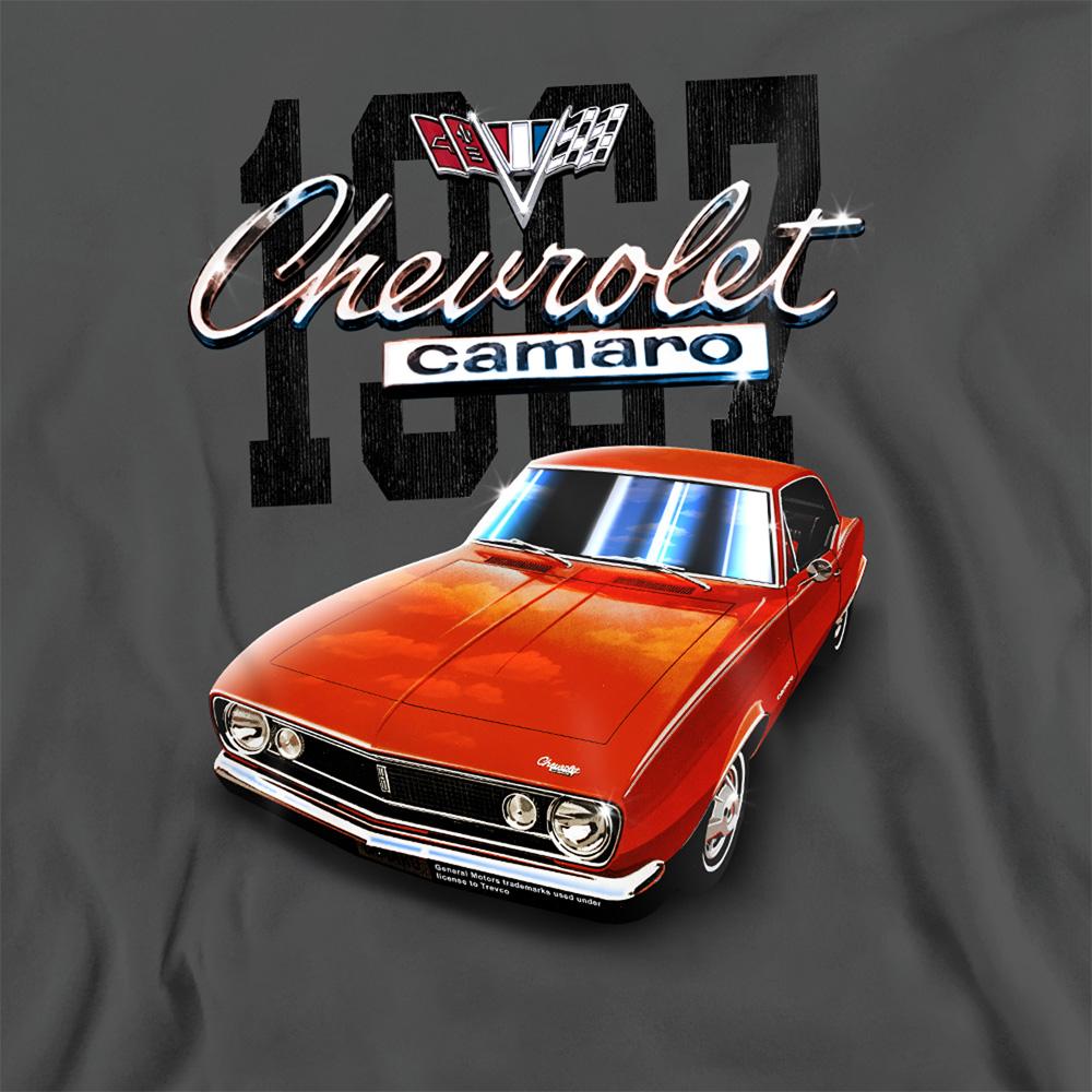 Charcoal - Side - Chevrolet Unisex Adult Classic Camaro Heather Sweatshirt