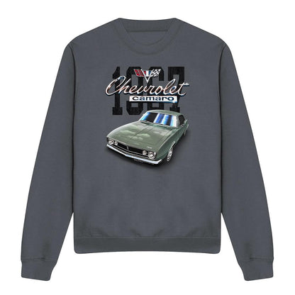 Charcoal - Front - Chevrolet Unisex Adult Classic Camaro Heather Sweatshirt