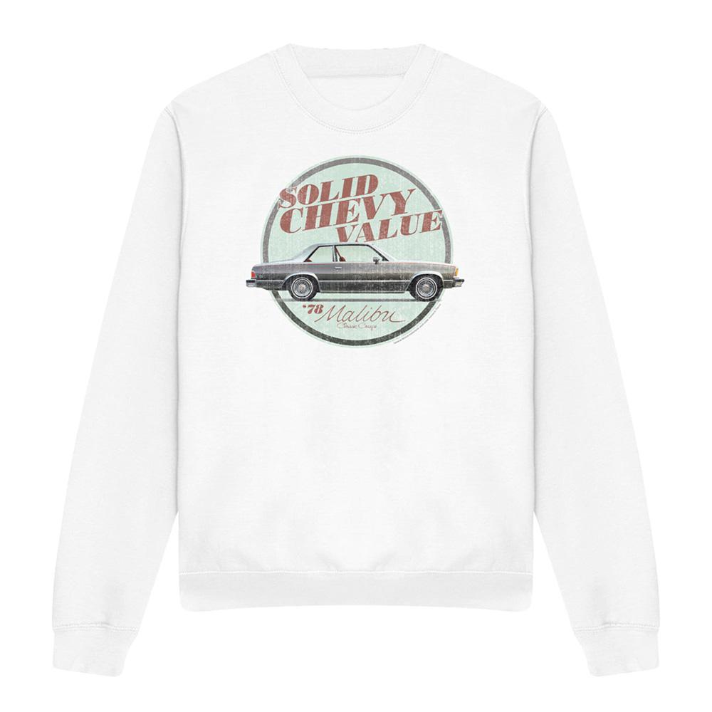 White - Front - Chevrolet Unisex Adult Do The Bu Sweatshirt