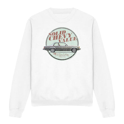 White - Front - Chevrolet Unisex Adult Do The Bu Sweatshirt