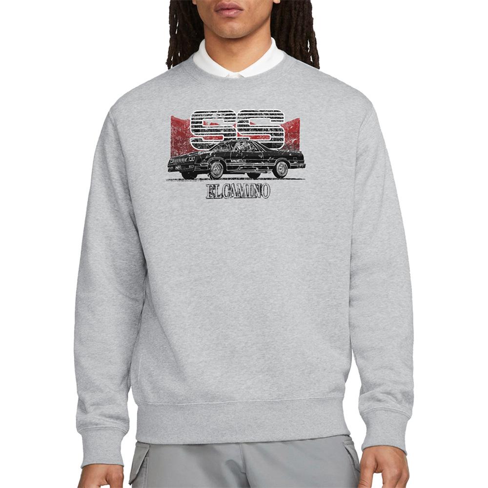 Athletic Heather - Back - Chevrolet Unisex Adult El Camino Ss Mountains Heather Sweatshirt