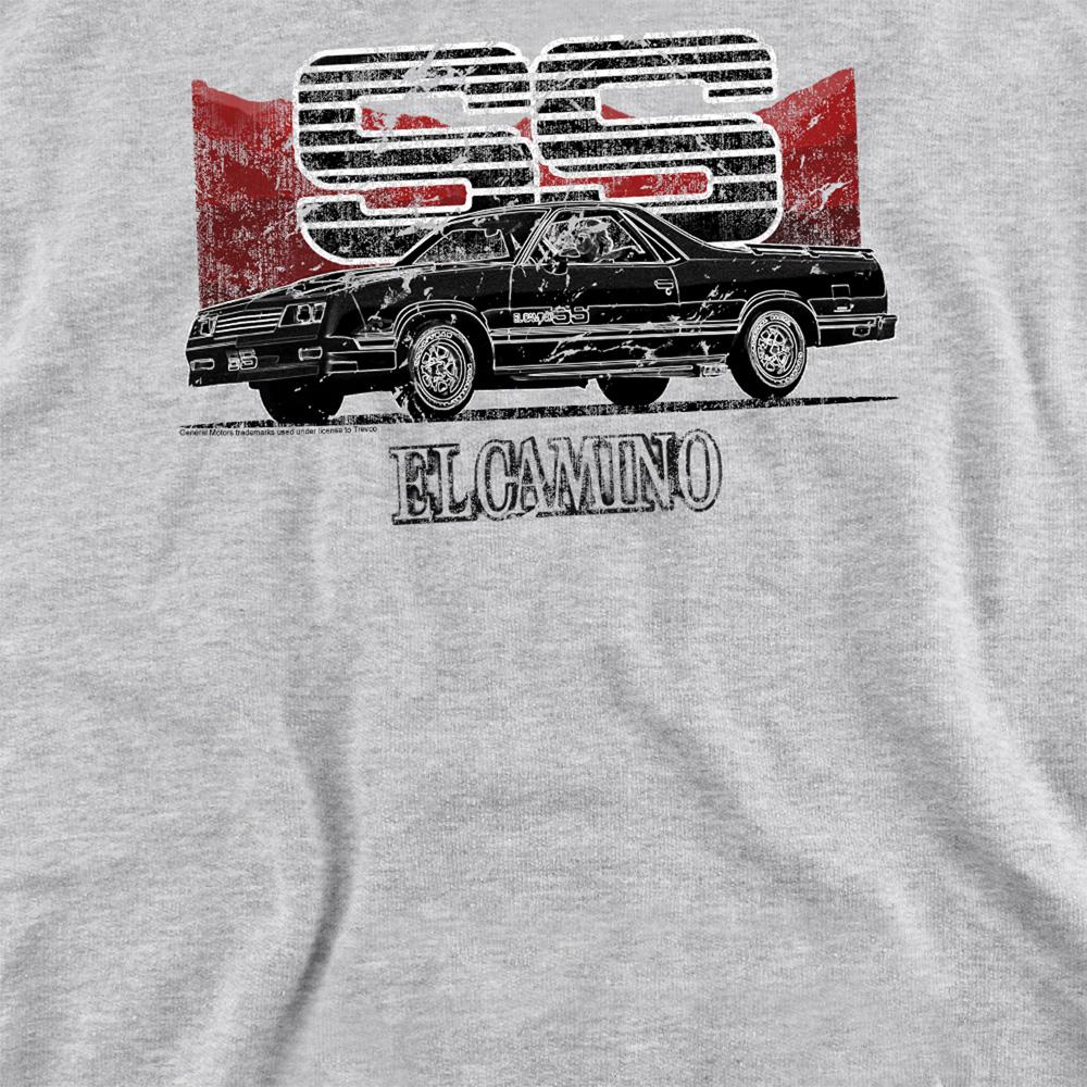 Athletic Heather - Side - Chevrolet Unisex Adult El Camino Ss Mountains Heather Sweatshirt
