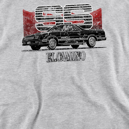 Athletic Heather - Side - Chevrolet Unisex Adult El Camino Ss Mountains Heather Sweatshirt