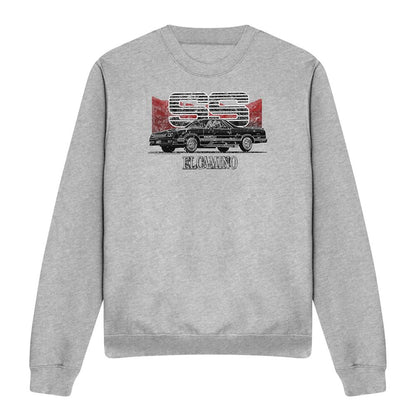 Athletic Heather - Front - Chevrolet Unisex Adult El Camino Ss Mountains Heather Sweatshirt