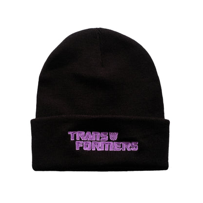 Black - Front - Transformers Mens Decepticon Retro Beanie
