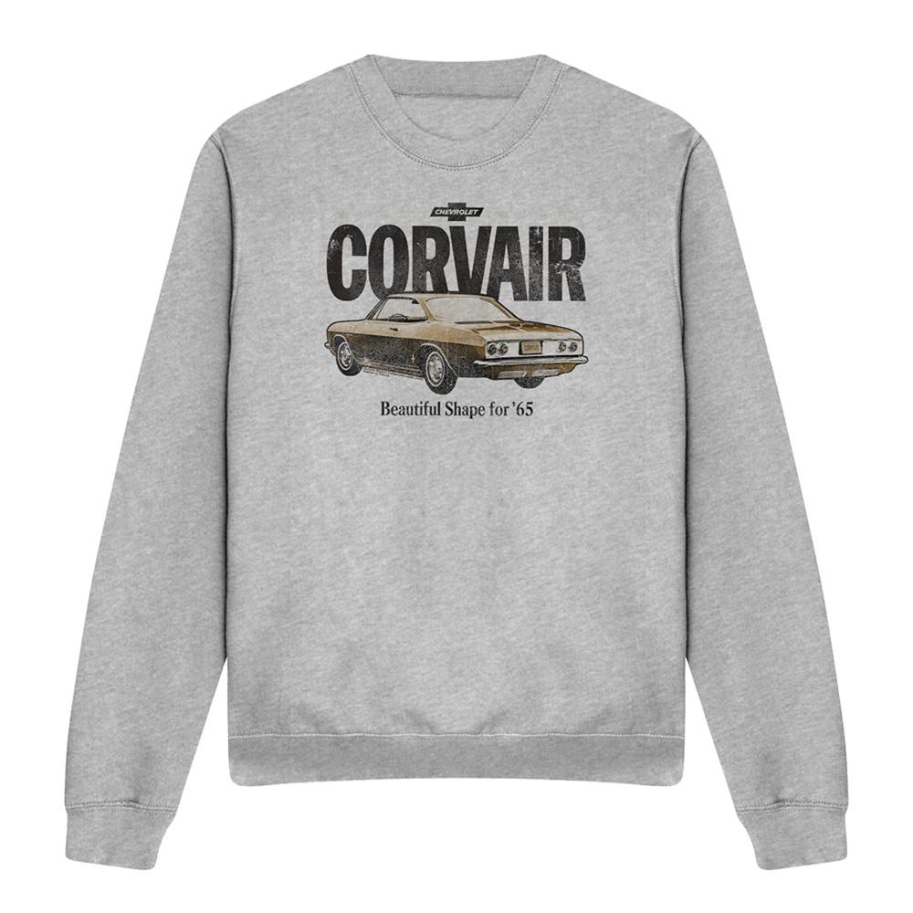 Athletic Heather - Front - Chevrolet Unisex Adult Retro Corvair Heather Sweatshirt