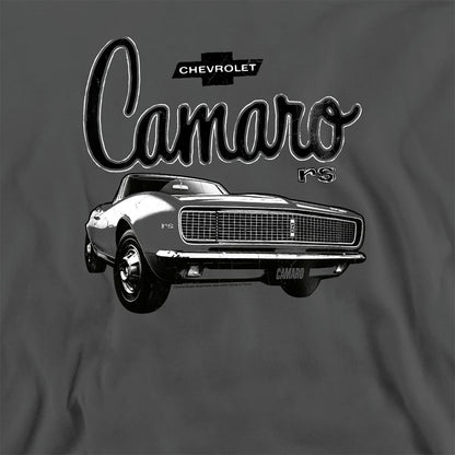 Charcoal - Side - Chevrolet Unisex Adult Script Car Heather Sweatshirt