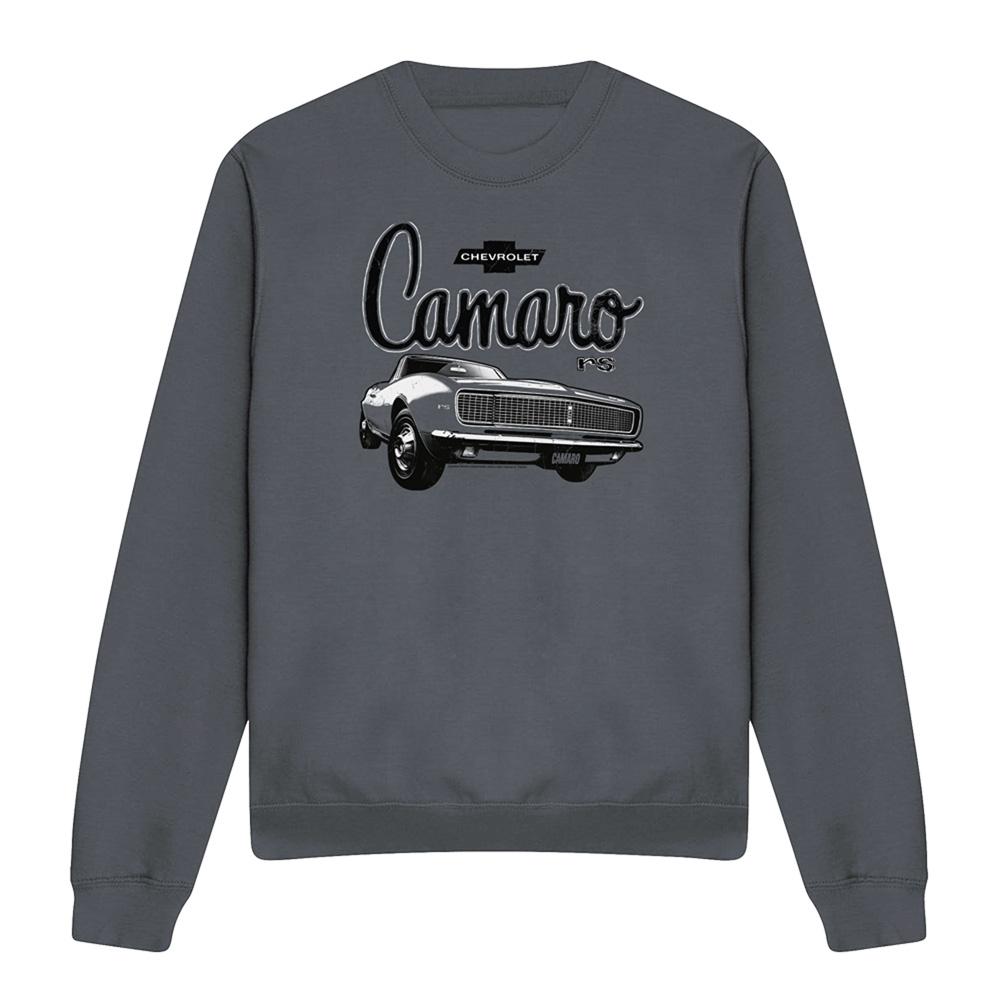 Charcoal - Front - Chevrolet Unisex Adult Script Car Heather Sweatshirt