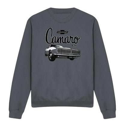 Charcoal - Front - Chevrolet Unisex Adult Script Car Heather Sweatshirt