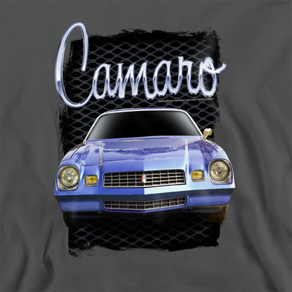 Charcoal - Side - Chevrolet Unisex Adult Yellow Camaro Heather Sweatshirt