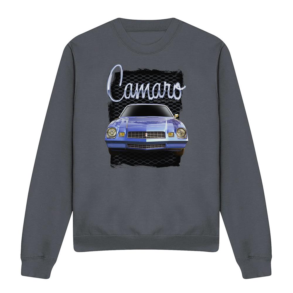 Charcoal - Front - Chevrolet Unisex Adult Yellow Camaro Heather Sweatshirt