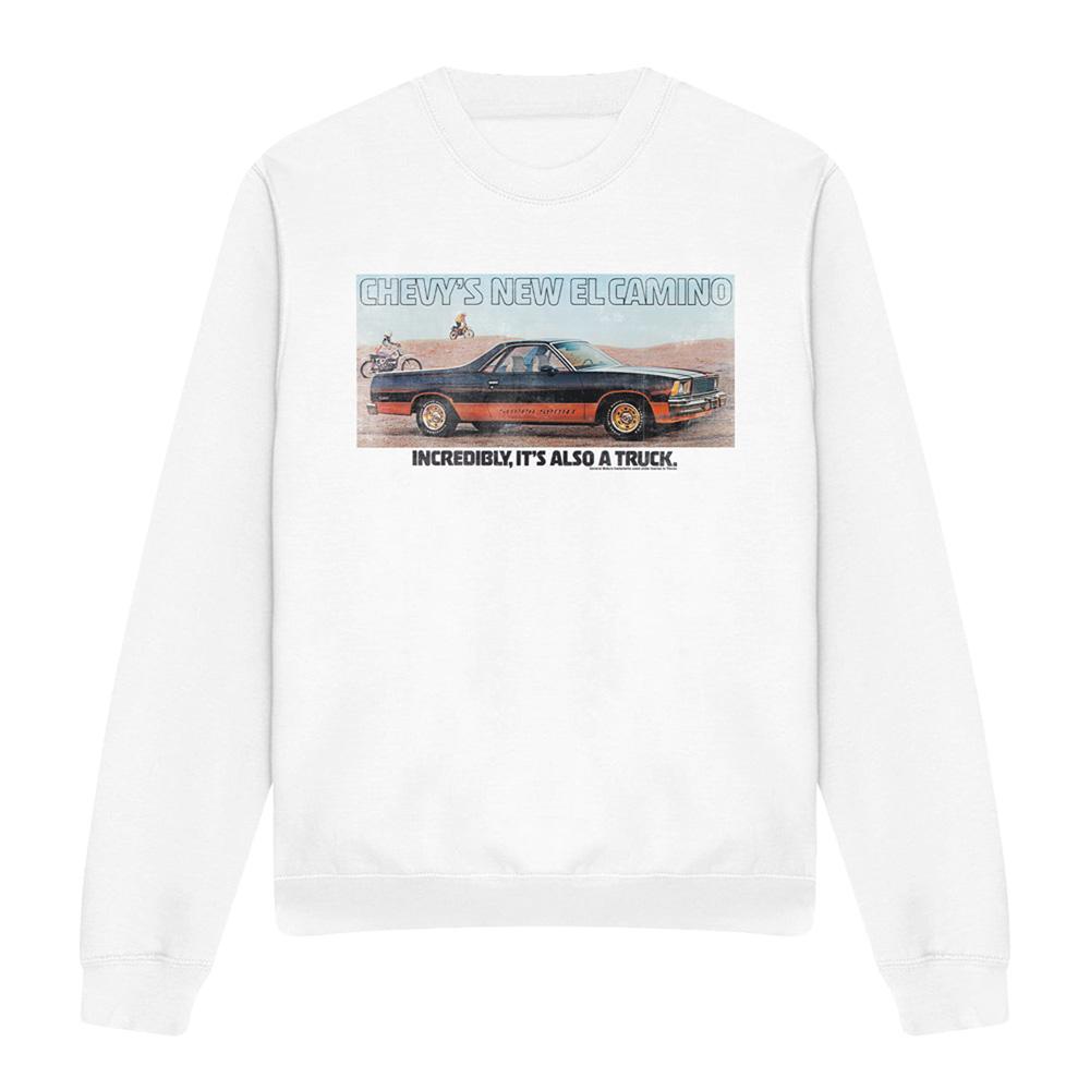 White - Front - Chevrolet Unisex Adult El Camino Sweatshirt