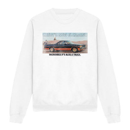 White - Front - Chevrolet Unisex Adult El Camino Sweatshirt