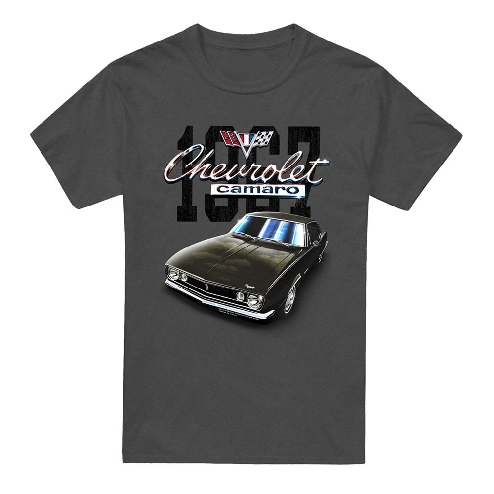 Charcoal - Front - Chevrolet Unisex Adult Classic Camaro Heather T-Shirt