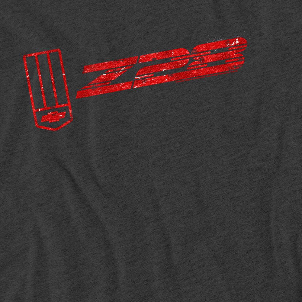 Charcoal - Side - Chevrolet Unisex Adult The Z28 Heather T-Shirt