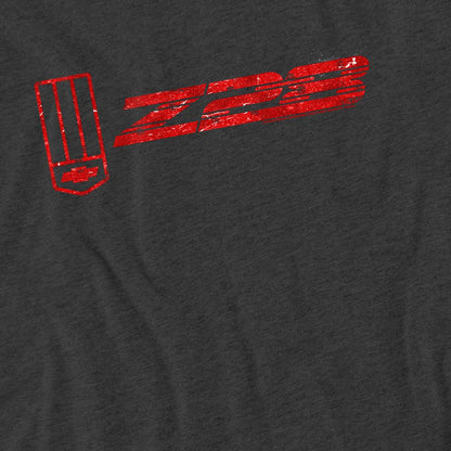 Charcoal - Side - Chevrolet Unisex Adult The Z28 Heather T-Shirt