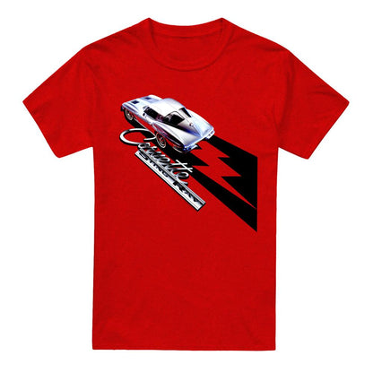 Red - Front - Chevrolet Unisex Adult Split Window Sting Ray Heather T-Shirt