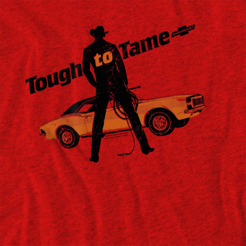 Red - Side - Chevrolet Unisex Adult Tough To Tame Heather T-Shirt