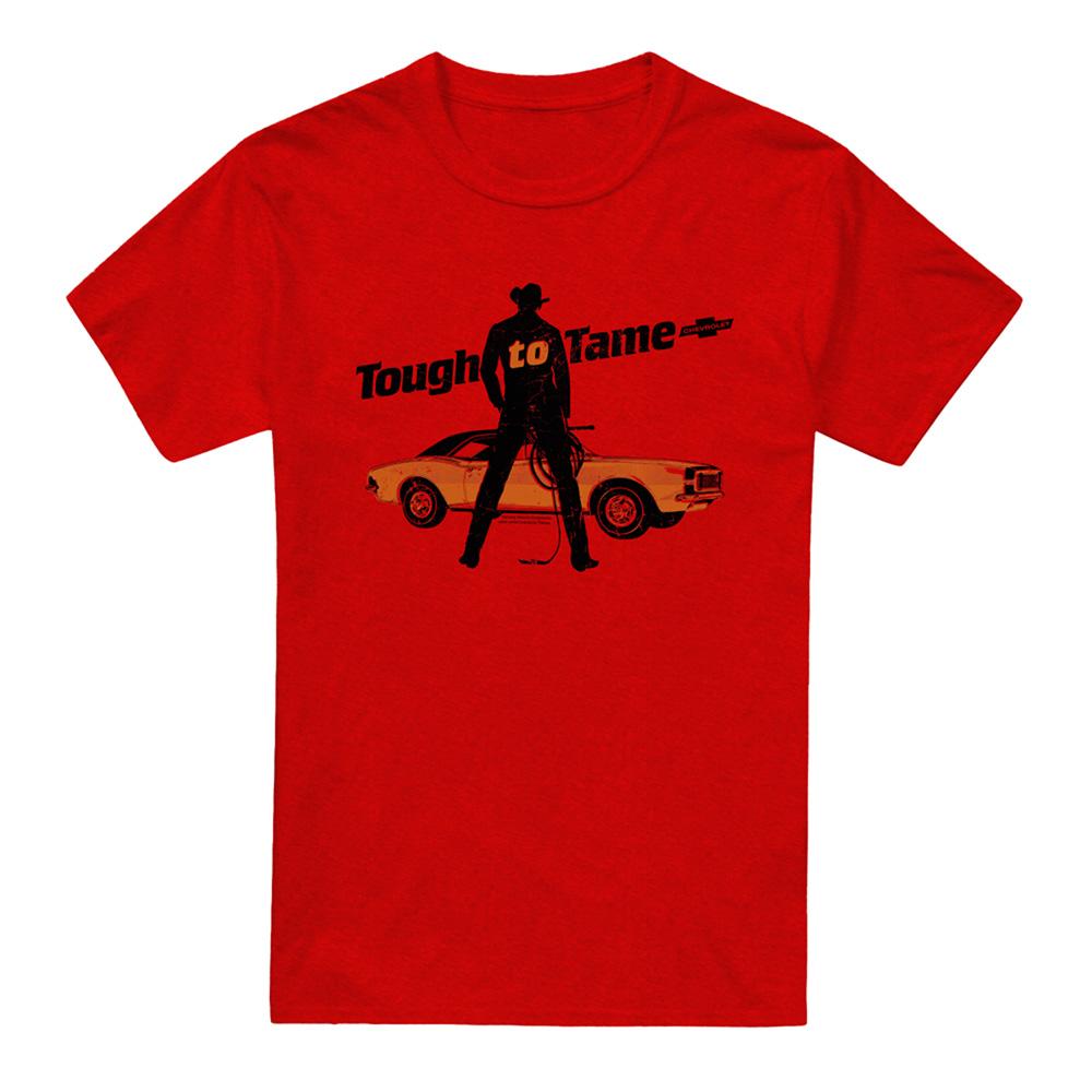Red - Front - Chevrolet Unisex Adult Tough To Tame Heather T-Shirt