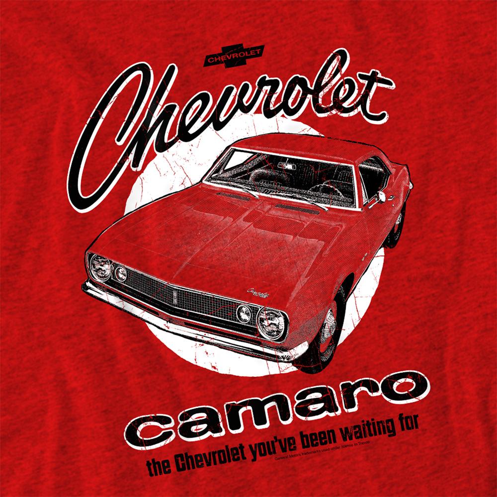 Red - Side - Chevrolet Unisex Adult Camaro Retro Heather T-Shirt