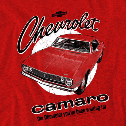Red - Side - Chevrolet Unisex Adult Camaro Retro Heather T-Shirt