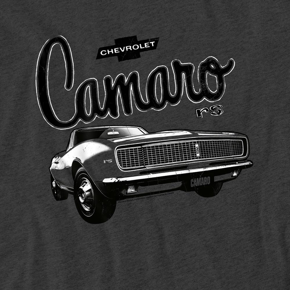 Charcoal - Side - Chevrolet Unisex Adult Script Car Heather T-Shirt