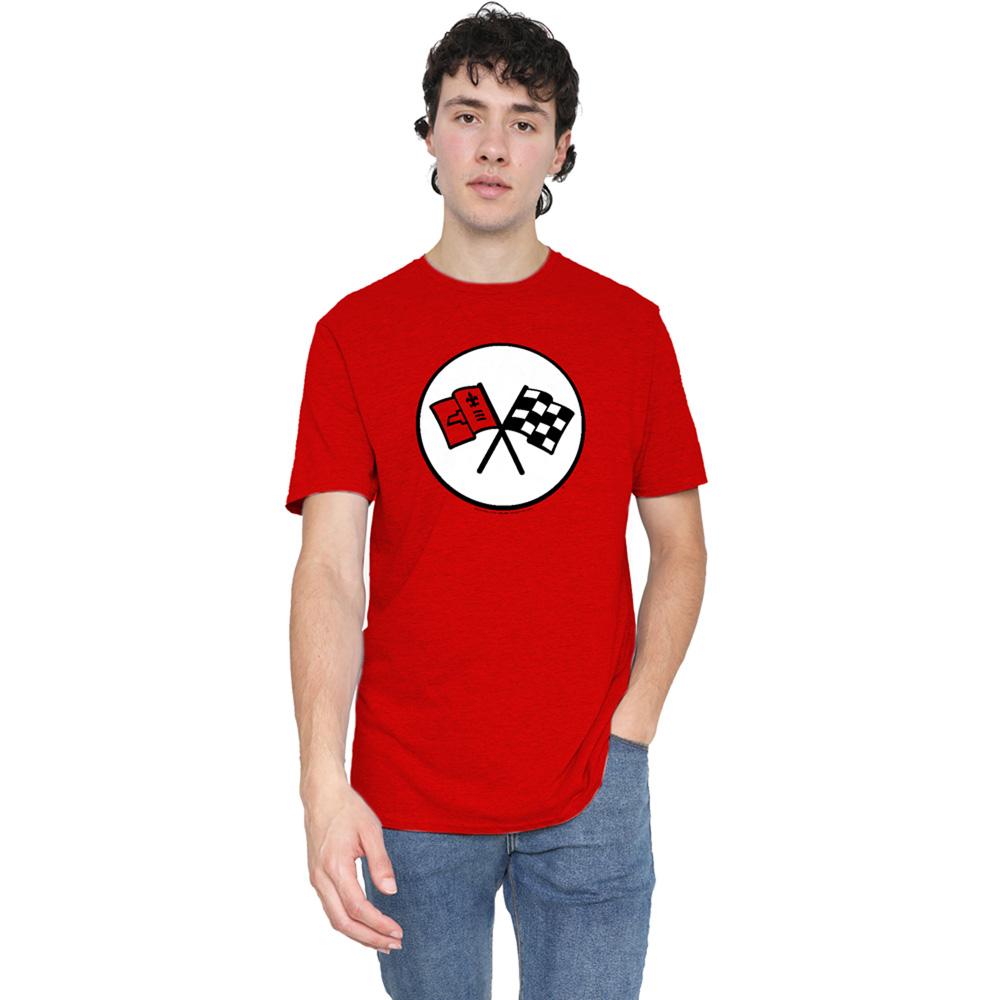 Red - Lifestyle - Chevrolet Unisex Adult 2Nd Gen Vette Logo Heather T-Shirt
