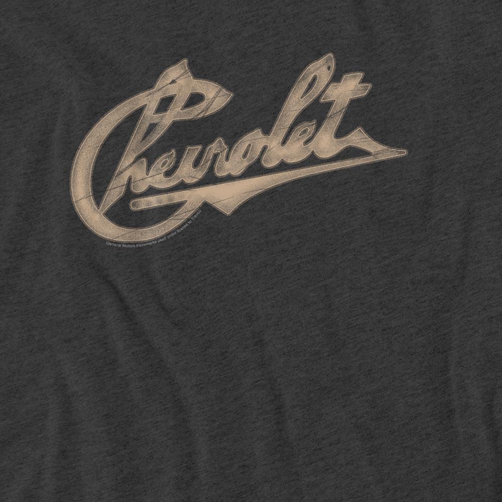 Charcoal - Side - Chevrolet Unisex Adult Chevy Script Heather T-Shirt